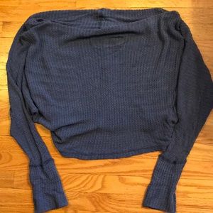 Free people waffle off the shoulder top